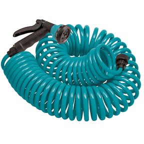 Orbit 27436 Coil Garden Hose, 50 ft L, Green