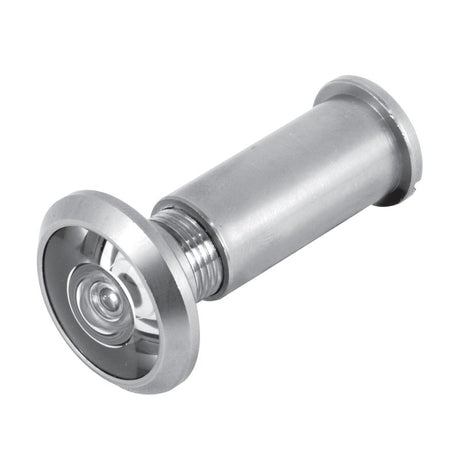 Defender Security U 10348 Door Viewer, 200 deg Viewing, 1-3/8 to 2-1/8 in Thick Door, Brass, Satin Nickel