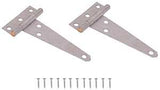 ProSource LTH-G04-C2PS T-Hinge, Galvanized Steel, Galvanized Brass Pin, Fixed Pin, 180 deg Range of Motion, 26 (Pair) lb