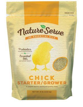 NatureServe 101010 Chick Starter Grower Feed, Crumble, 10 lb Bag