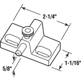 Prime-Line U 9866 Door Slide Bolt Lock, Aluminum, Aluminum, 1-3/8 to 1-3/4 in Thick Door