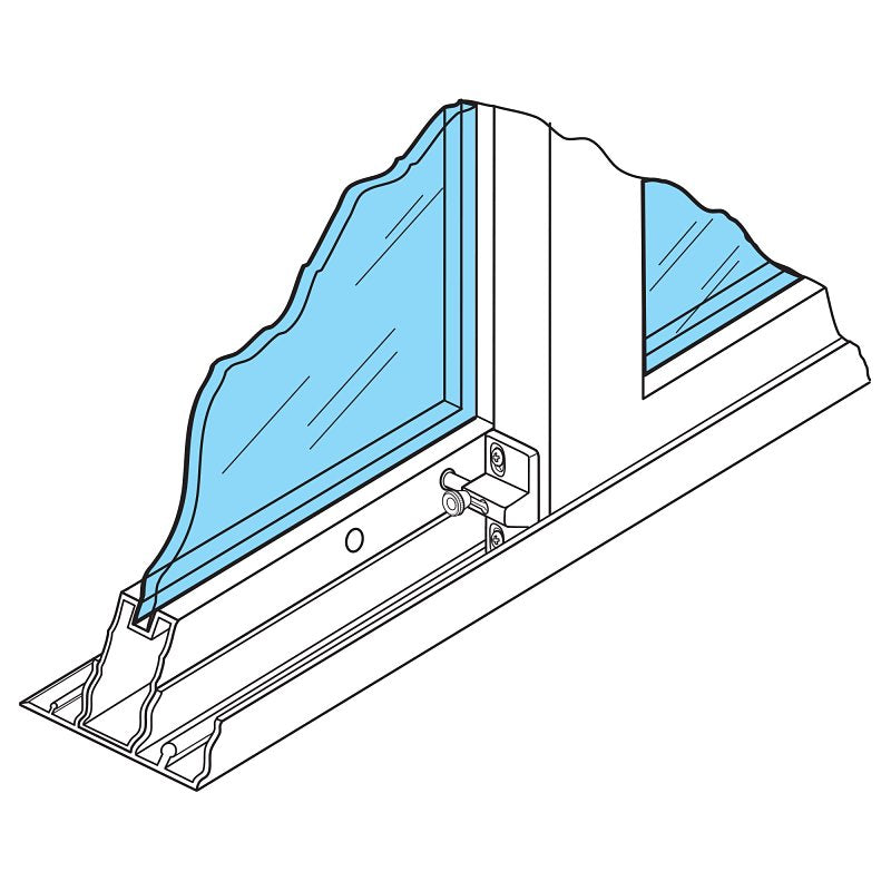 Prime-Line U 9866 Door Slide Bolt Lock, Aluminum, Aluminum, 1-3/8 to 1-3/4 in Thick Door