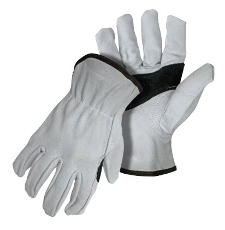 Boss 40642X Gloves, 2XL, Keystone Thumb, Open, Shirred Elastic Back Cuff, Leather