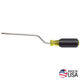 Klein Tools 670-6 Screwdriver, 3/16 in Drive, Rapi-Drive Drive, 9-3/4 in OAL, 6 in L Shank, Rubber Handle