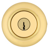 Kwikset 400T 3CP6K6 Entry Knob, Knob Handle, Polished Brass, K6 Keyway, 3 Grade