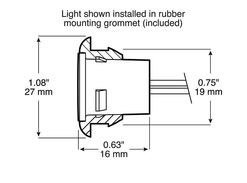 PM V171C Utility Light, 12 V, LED Lamp, Clear Lamp