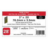 ProFIT 0629270 Framing Nail, 3 in L, 11 ga, Brite, Offset Round Head, Smooth Shank