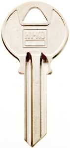 Hy-Ko 11050Y1 Key Blank, Brass, Nickel, For: Yale Cabinet, House Locks and Padlocks, Y1 Key Number, Pack of 50