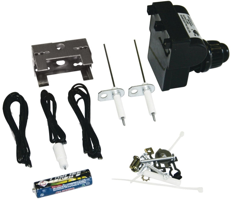 GrillPro 20620 Electronic Ignitor Kit, Pushbutton, Universal Fit, Plastic, Black