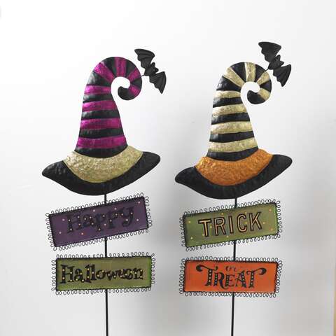 Gerson 39 in. Witch Hat Yard Decor, Pack of 4