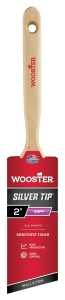 Wooster 5221-2 Paint Brush, Silver/White, Birch Hardwood Handle, 2 in W, 2-11/16 in L Bristle, Polyester Bristle