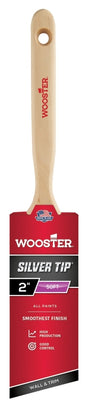 Wooster Silver Tip 5221-2 Paint Brush, 2 in W, 2-11/16 in L Bristle, Polyester Bristle, Angular Handle