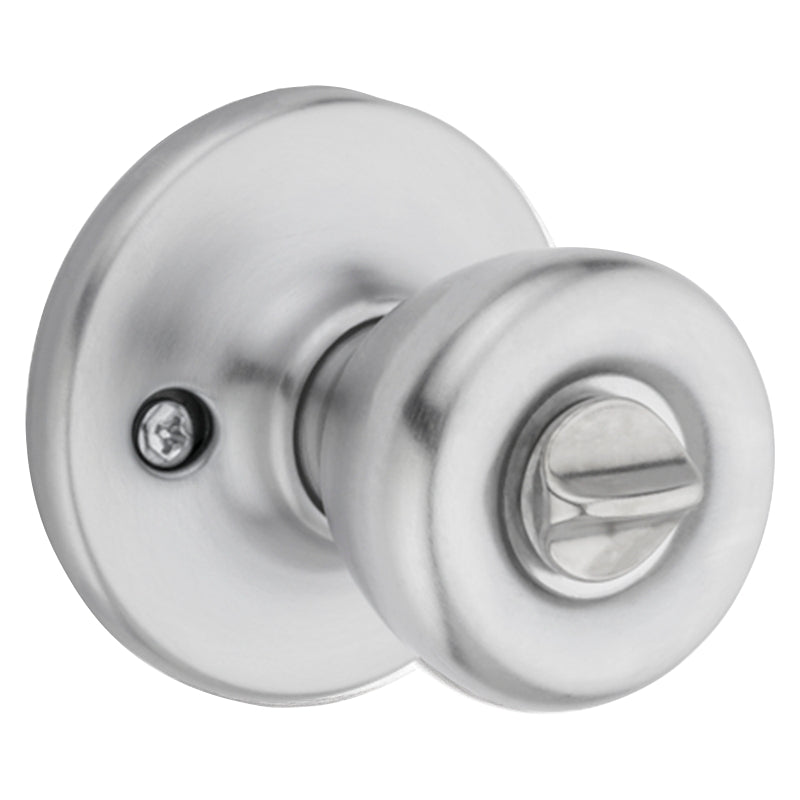 Kwikset 94002-441 Entry Knob, Satin Chrome, Metal/Satin, K6 Keyway, 3 Grade, Left, Right Hand