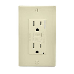 Leviton SmartlockPro 15 amps 125 V Duplex Light Almond AFCI/GFCI Dual Function Outlet 5-15R 1 pk
