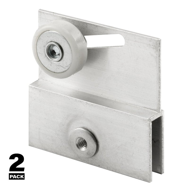 Prime-Line M 6054 Top Bracket, Sliding, Aluminum, Chrome-Plated, For: Frameless Shower Doors
