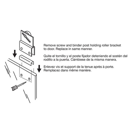 Prime-Line M 6054 Top Bracket, Sliding, Aluminum, Chrome-Plated, For: Frameless Shower Doors
