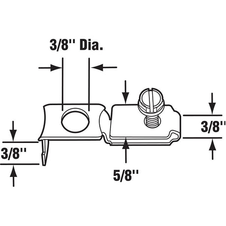 Prime-Line N 6640 Pivot Bracket Assembly, Steel, Zinc
