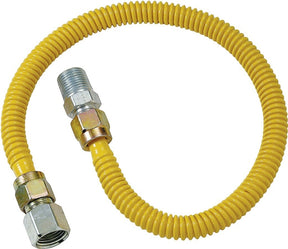 BrassCraft ProCoat Series CSSD54-36P Gas Connector, 1/2 in, Stainless Steel, 36 in L
