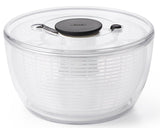 Oxo 32480 Salad Spinner, 4.95 qt Basket, 6.22 qt Bowl, 10-1/2 in Dia, 10-1/2 in W, 6 in H, Plastic, White