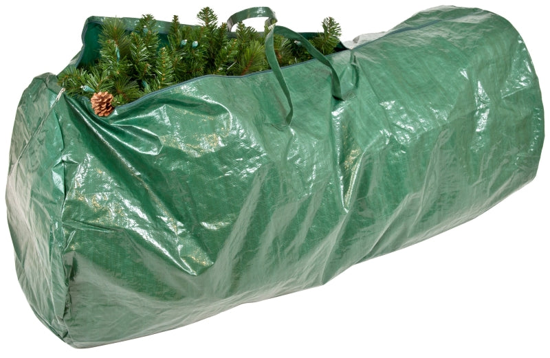 Treekeeper SB-10172 Tree Storage Bag, XL, 6 to 9 ft Capacity, Tarpaulin, Green, Zipper Closure, 60 in L, 30 in W, Pack of 12