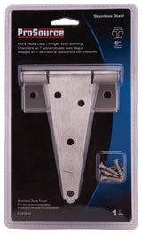 ProSource HTH-S06-C1PS T-Hinge, Stainless Steel, Brushed Stainless Steel, Fixed Pin, 180 deg Range of Motion