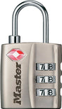Master Lock 4680DNKL Luggage Lock, Resettable Combination Key, 1/8 in Dia Shackle, 3/4 in H Shackle, Steel Shackle