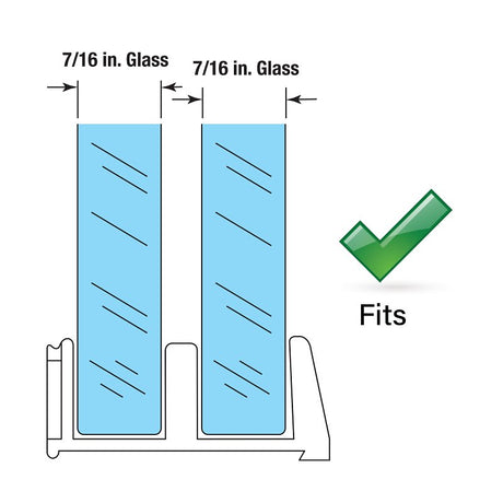 Prime-Line M 6059 Bottom Guide, Sliding, Plastic, Clear, For: Shower/Tub Enclosure Doors and Multiple Doors