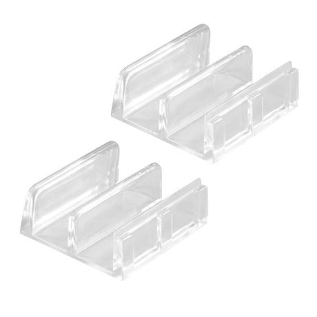 Prime-Line M 6059 Bottom Guide, Sliding, Plastic, Clear, For: Shower/Tub Enclosure Doors and Multiple Doors