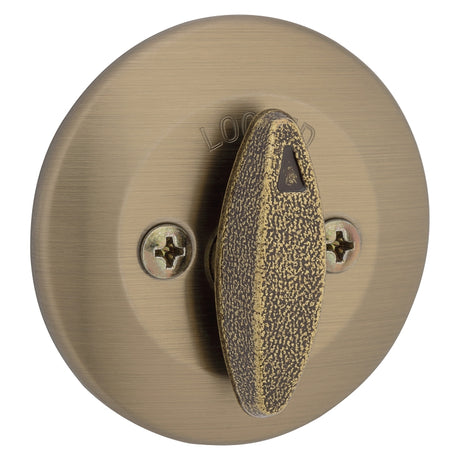 Kwikset 660 5 RCAL RCS Deadbolt, Different Key, Steel, Antique Brass, 2-3/8, 2-3/4 in Backset, KW1, K3, SMT Keyway