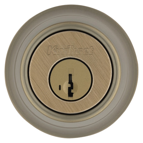 Kwikset 660 5 RCAL RCS Deadbolt, Different Key, Steel, Antique Brass, 2-3/8, 2-3/4 in Backset, KW1, K3, SMT Keyway