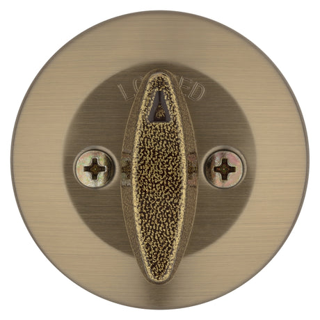 Kwikset 660 5 RCAL RCS Deadbolt, Different Key, Steel, Antique Brass, 2-3/8, 2-3/4 in Backset, KW1, K3, SMT Keyway
