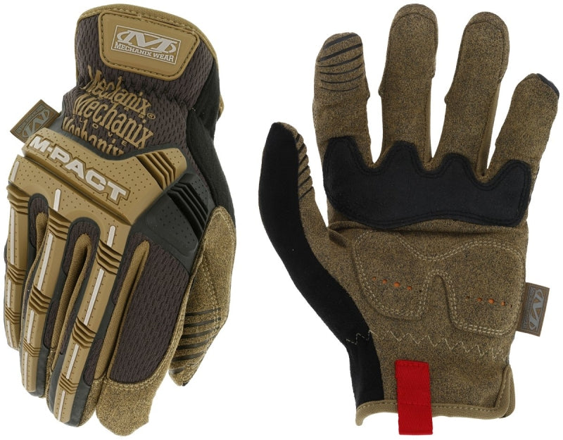 Mechanix Wear MPC-07-009 Impact Gloves, Men's, M, Slip-On Cuff, Spandex Back, Brown