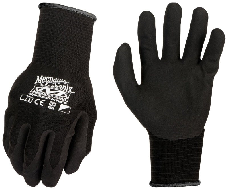 Mechanix Wear SpeedKnit Series S1DE-05-500 Work Gloves, Men's, M, S, Nitrile Coating, Black