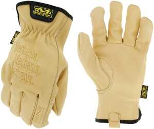 Mechanix Wear LDCW-75-011 Gloves, XL, 11 in L, Keystone Thumb, Elastic Cuff, Leather, Tan