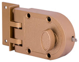 ProSource 6296404-PS Jimmy Proof Lock, Keyed Different Key, Brass, Brass, Kwikset Keyway, 1-2-3/8 in Thick Door