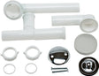 Moen 90530 Tub Drain with Lift-n-drain Assembly, PVC, White, Chrome-Plated, For: 14 in and 16 in Tubs