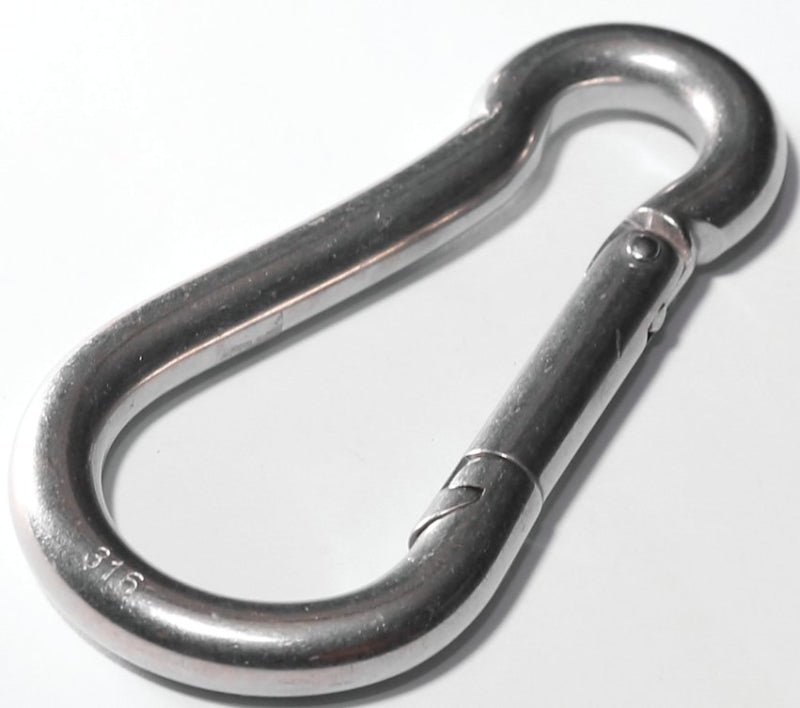 Baron 2450S-5/16 Spring Snap, 280 lb Working Load, Stainless Steel