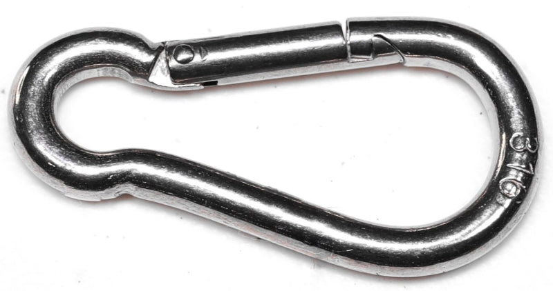 Baron 2450S-3/16 Spring Hook, 100 lb Working Load, Stainless Steel