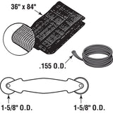 Make-2-Fit P 7515 Screen Door Repair Kit, 36 in W Dimensions, Fiberglass, Charcoal, 3-Piece