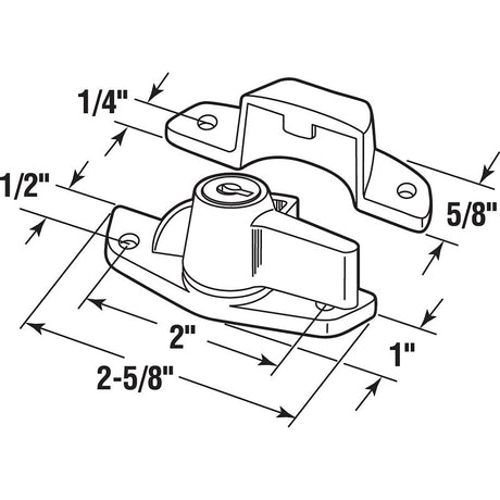Defender Security U 9927 Sash Lock, Zinc, Brass