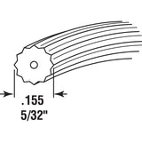 Make-2-Fit P7568 Screen Retainer Spline, 0.155 in D, 500 ft L, Vinyl, Black, Round