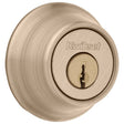 Kwikset 600 Series 665 5 RCAL RCS/5303 Deadbolt, 3 Grade, Keyed Key, Zinc, Antique Brass, 2-3/8 to 2-3/4 in Backse