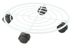 Landscapers Select GB-3624-3L Planter Dolly, 16 in OAL, 16 in OAW, 2-1/4 in OAH, 1-Shelf, Iron Shelf, White Shelf