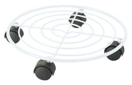 Landscapers Select GB-3624-3L Planter Dolly, 16 in OAL, 16 in OAW, 2-1/4 in OAH, 1-Shelf, Iron Shelf, White Shelf