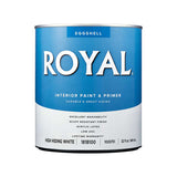 Royal Eggshell High Hiding White Water-Based Paint Interior 1 qt, Pack of 4