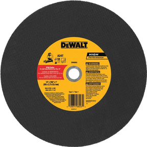 DEWALT DW8003 Cutting Wheel, 14 in Dia, 7/64 in Thick, 1 in Arbor, Aluminum Oxide Abrasive, Coarse
