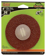 Gator 3063 Fiber Disc, 4 in Dia, 36 Grit, Extra Coarse, Aluminum Oxide Abrasive, Fiber Backing, 3/PK