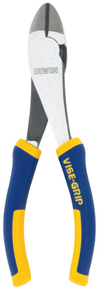 Irwin 2078306 Diagonal Cutting Pliers, 6 in OAL, 13/16 in Jaw Opening, Blue/Yellow Handle, Cushion Grip Handle
