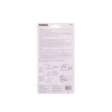 ProSource 47015-UKW-PS Pushbutton Latch, Zinc, White, 5/8 to 1-1/2 in Thick Door, 5/8 in Backset