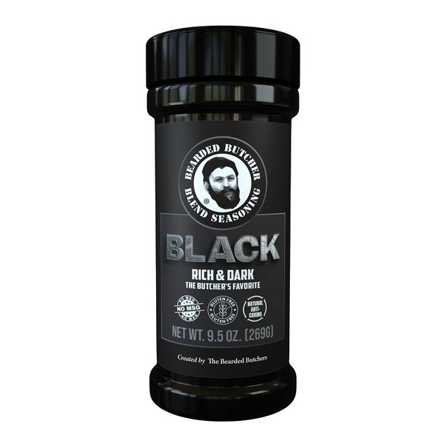 Bearded Butcher BB-4124 Seasoning, Solid, Black Blend, 9.5 oz Can